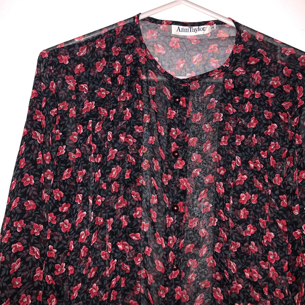 Vintage floral Ann Taylor blouse